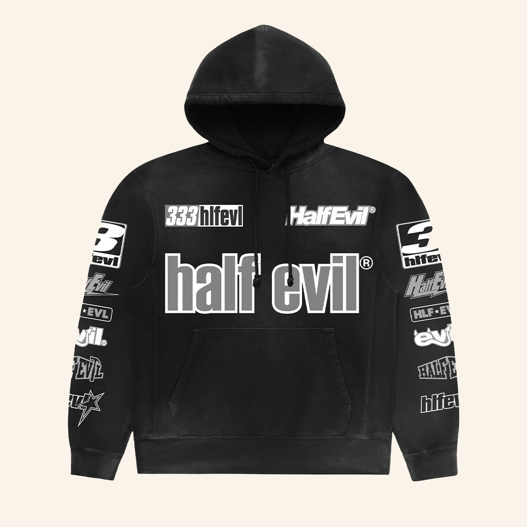 Half Evil Merch Pit Crew Hoodie Unique Gifts Ideas For Boyfriend - Thriftgiftshop
