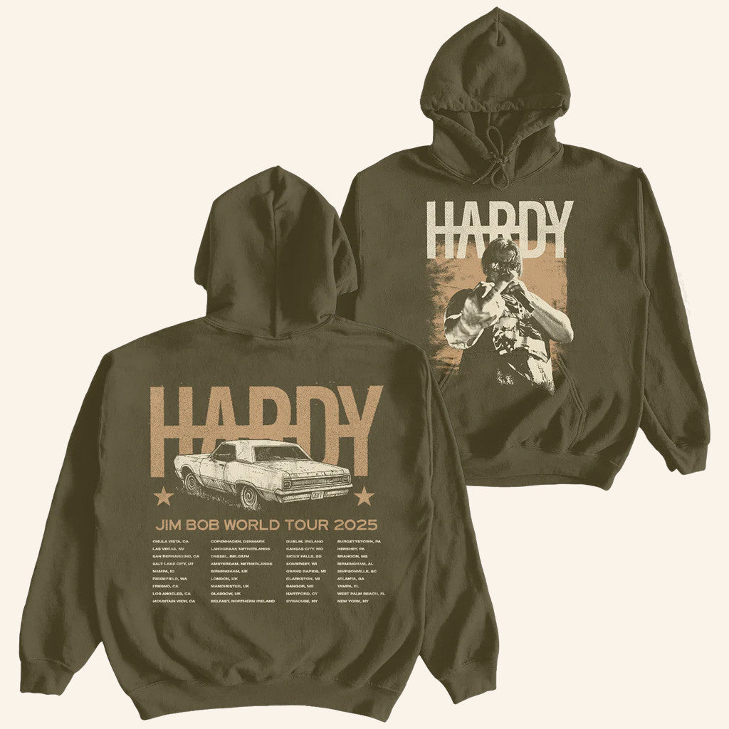 Hardy Merch Photo Tour Hoodie Jim Bob World Tour 2025 Hoodie Gifts For Music Fans - Thriftgiftshop