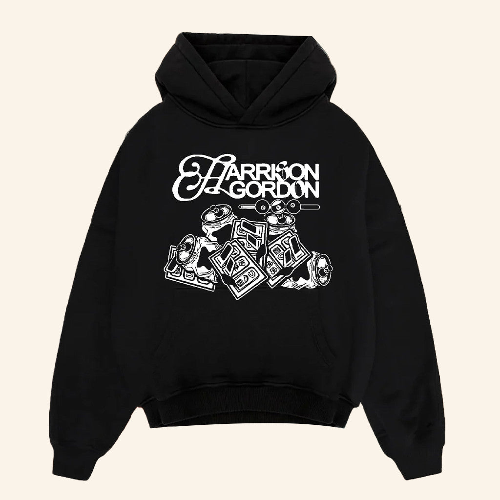 Harrison Gordon Merch Harrison Gordon Black Hoodie Music Related Gifts For Guys - Thriftgiftshop