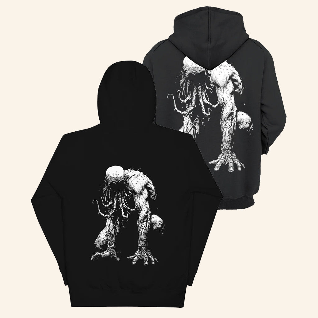 Haus Of Godmachine Merch Cthulhu White Label Classic Hoodie Birthday Presents For Boyfriend - Thriftgiftshop