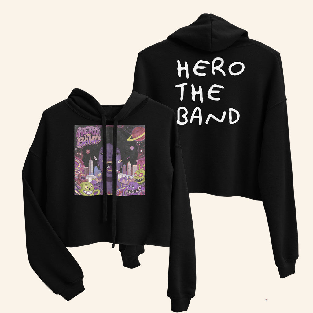 Hero The Band Merch HTB Retro Forgiveness Cropped Hoodie Presents For Music Lovers - Thriftgiftshop