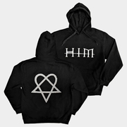 HIM Merch HIM Logo Hoodie Black Presents For Rock Music Lovers - Thriftgiftshop