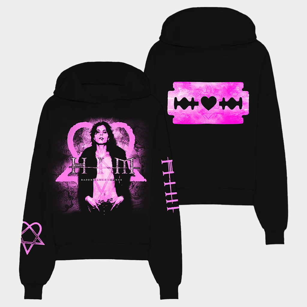 HIM Merch Razorblade Romance Hoodie Black Gift Ideas For Rock Lovers - Thriftgiftshop