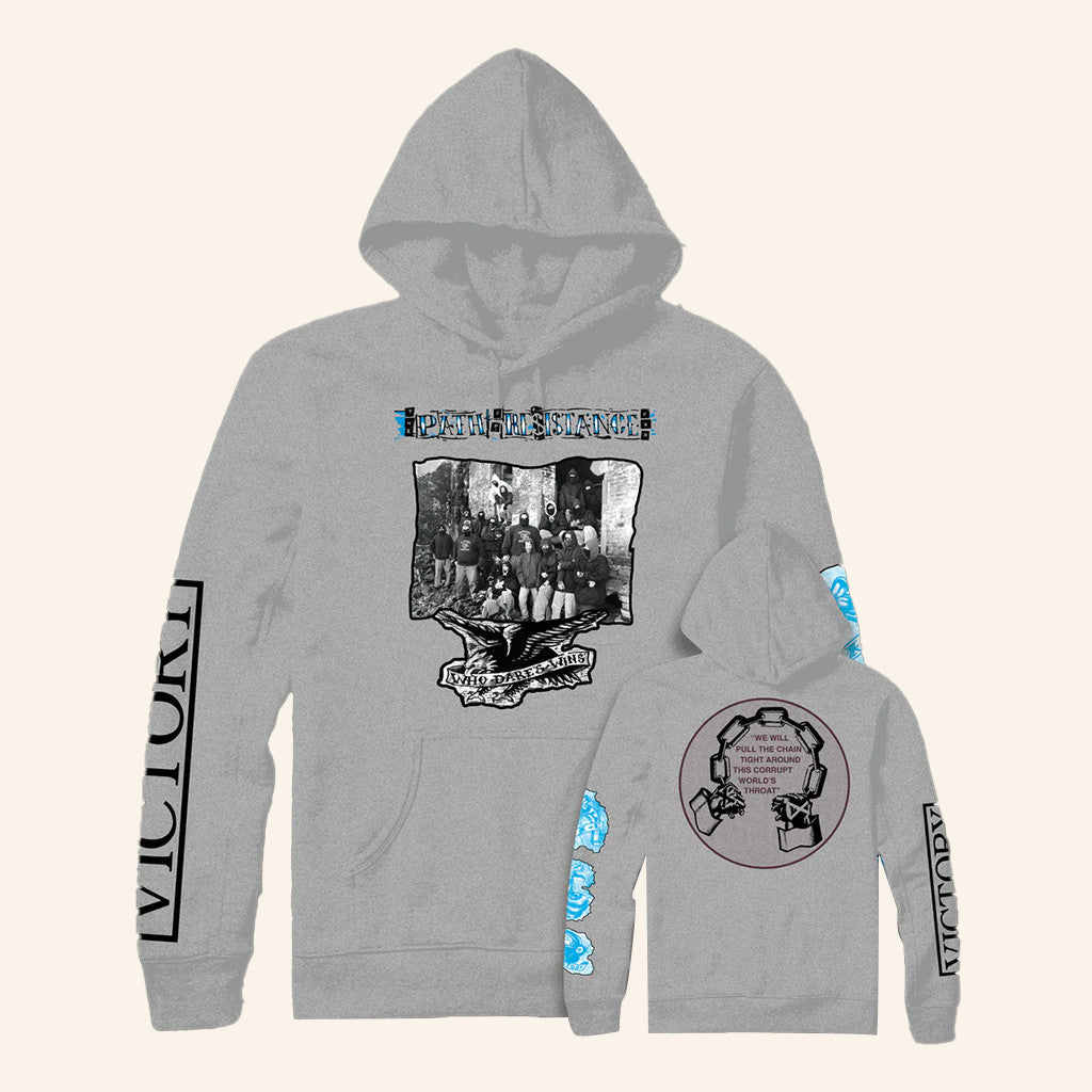 Holy Mountain Printing Merch Path Of Resistance Who Dares Wins Hoodie Gifts For Music Lovers - Thriftgiftshop