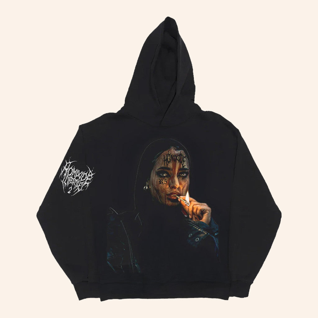 Homixide Gang Merch HXG Flame Girl Hoodie Best Gifts For Hip Hop Fans - Thriftgiftshop