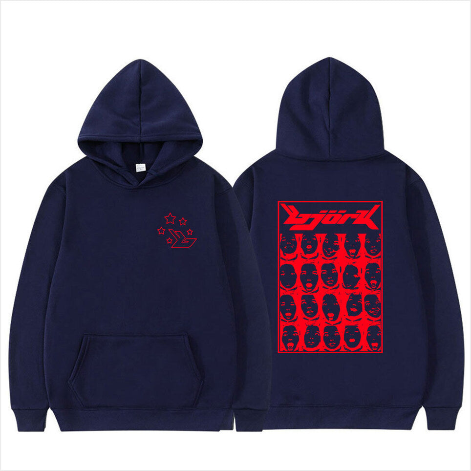 Hoodie Flowingwaterpress 90S Singer Bjork Army Of Me Post Music Album Print Gifts For Best Friend - Thriftgiftshop