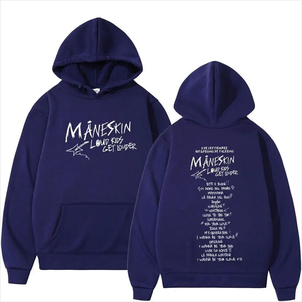 Hoodie Getluckyquest Rock Band Maneskin Louds Kids Gets Louder Tour Gifts For Brother Merch Apparel - Thriftgiftshop