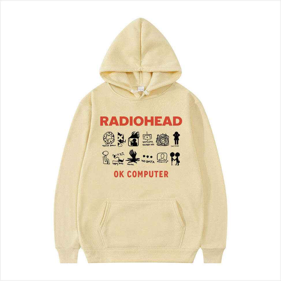 Hoodie Getluckyquest Rock Band Radiohead Gifts For Sister Merch Apparel - Thriftgiftshop