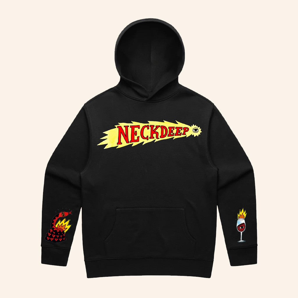 Hopeless Records Merch Neck Deep Shooting Eye Black Hoodie Christmas Ideas For Husband - Thriftgiftshop