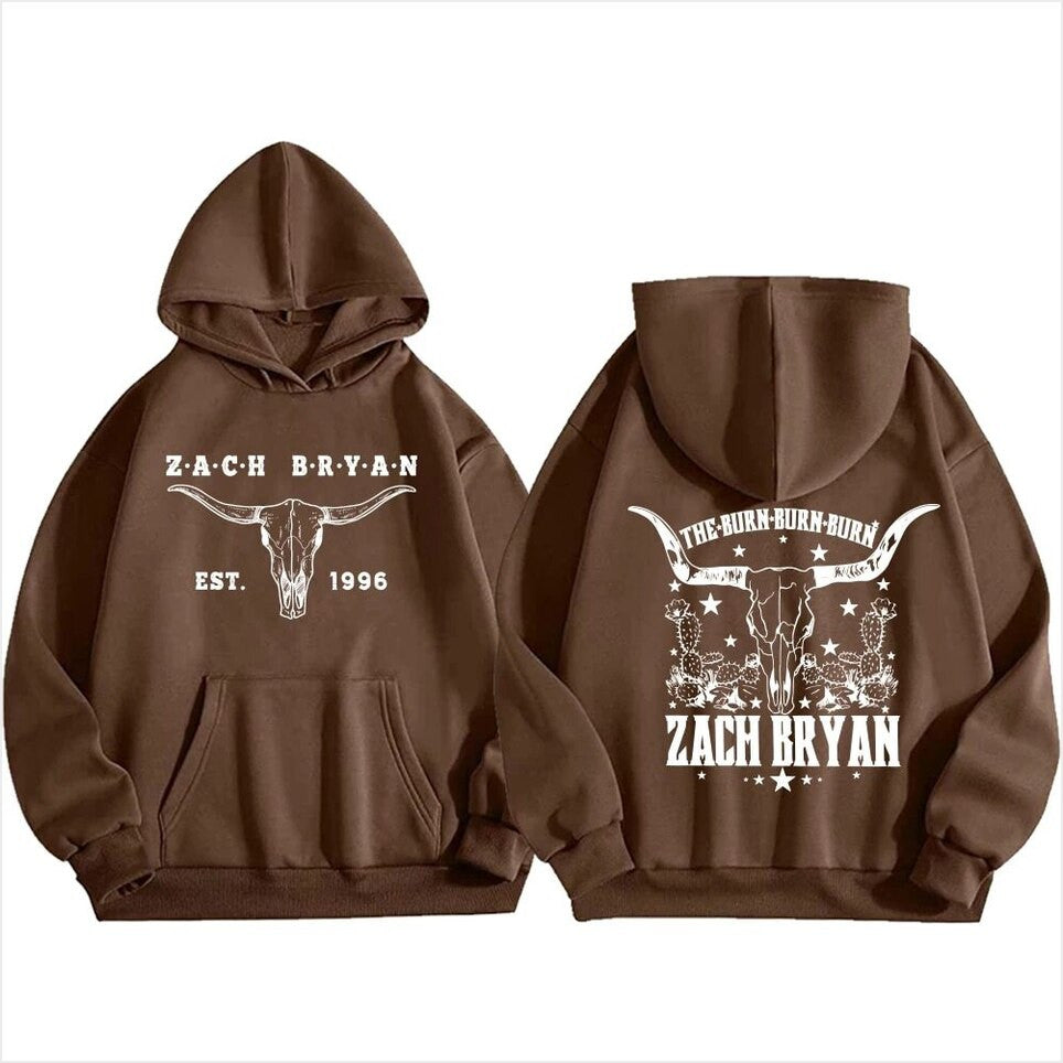 Hot Zach Bryan Hoodie Man Woman Western Country Music Harajuku Pullover Tops Gifts For Besties - Thriftgiftshop