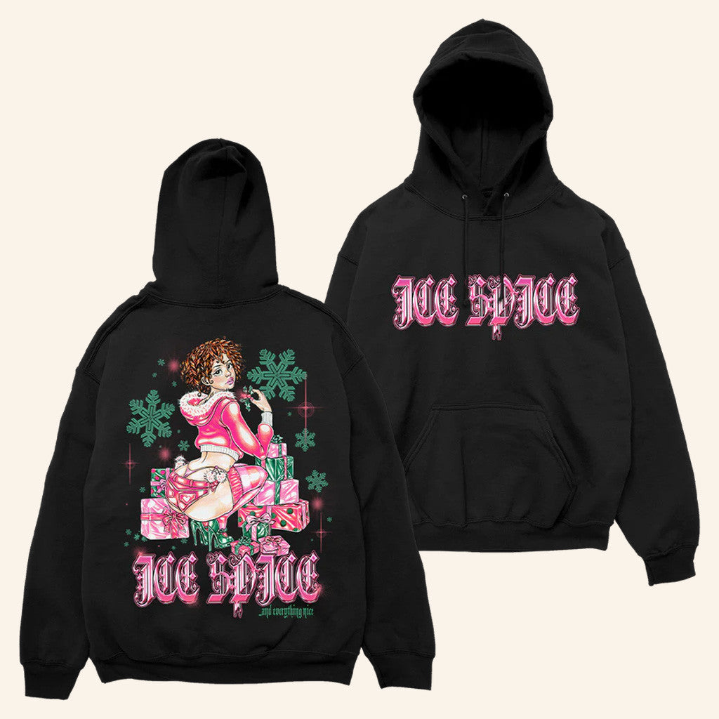 Ice Spice Merch Ice Spice And Everything Nice Holiday Hoodie Gifts For Hip Hop Fans - Thriftgiftshop