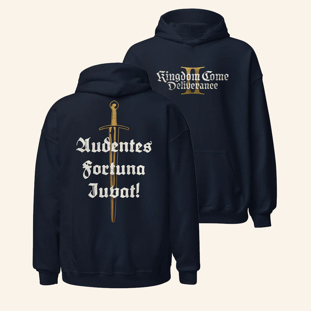 IGN Merch Kingdom Come Deliverance II Audentes Fortuna Iuvat Hoodie Gifts For Dad - Thriftgiftshop