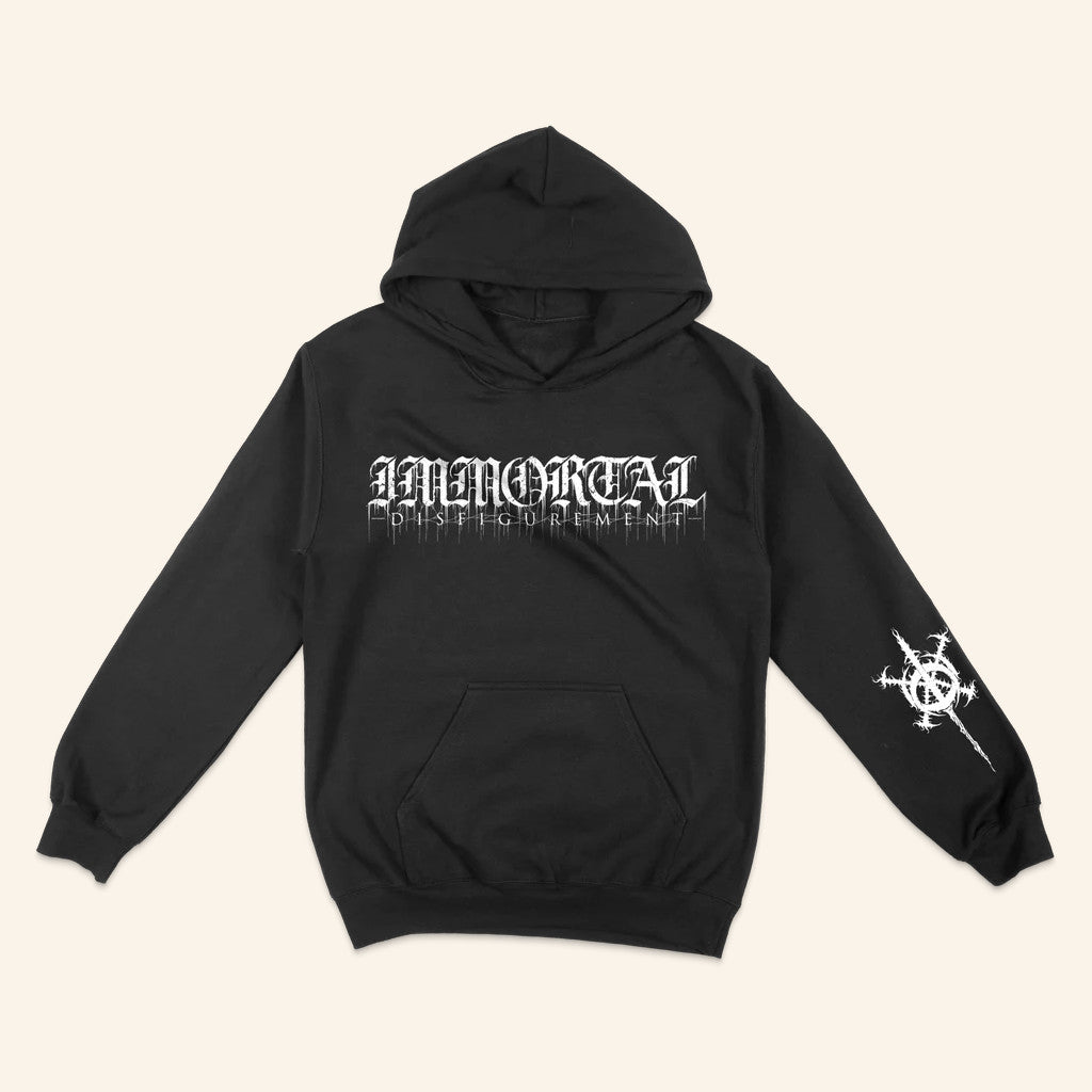 Immortal Disfigurement Merch Logo Black Hoodie Cool Gifts For Music Lovers - Thriftgiftshop
