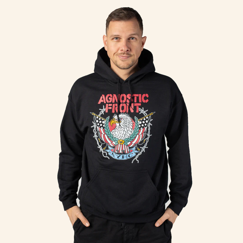 Impericon Merch Agnostic Front Eagle 2025 Hoodie Gift Ideas For Husband - Thriftgiftshop