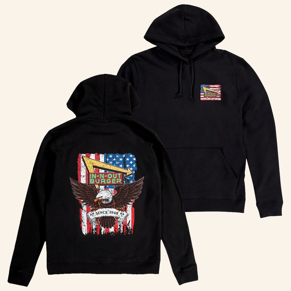 In N Out Merch Eagle USA Hoodie Christmas Presents For Father - Thriftgiftshop