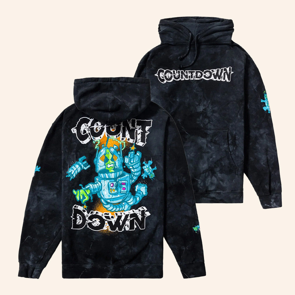 Insomniac Merch Countdown Disguised Tie Dye Hoodie Music Lover Gift Ideas For Him - Thriftgiftshop