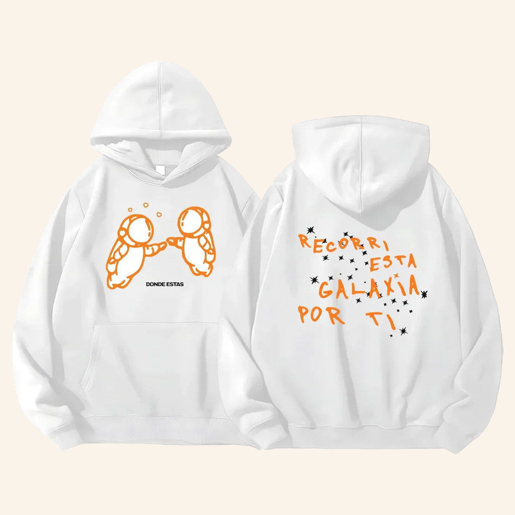 Ivan Cornejo Merch Donde Estas White Hoodie Recorri Esta Galaxia Por Ti Hoodie Fan Gifts - Thriftgiftshop