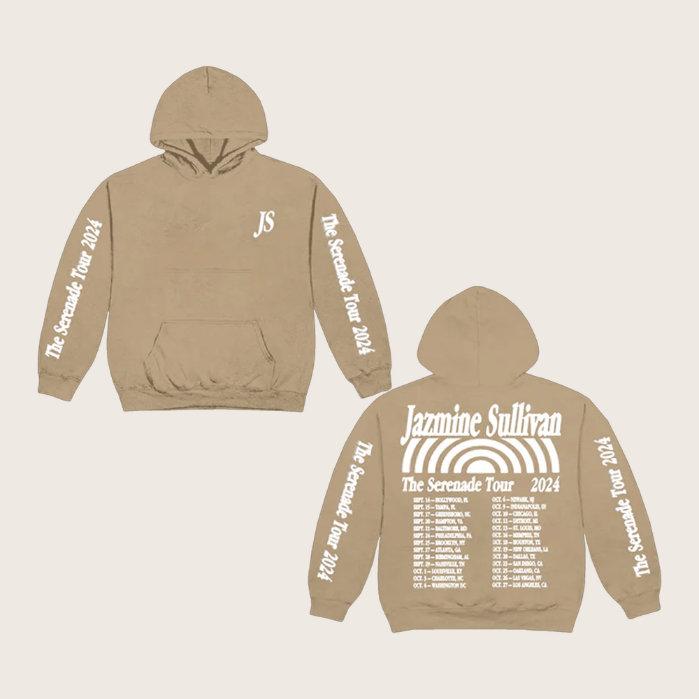 Jazmine Sullivan Merch The Serenade Tour 2024 Hoodie Christmas Ideas For Wife - Thriftgiftshop