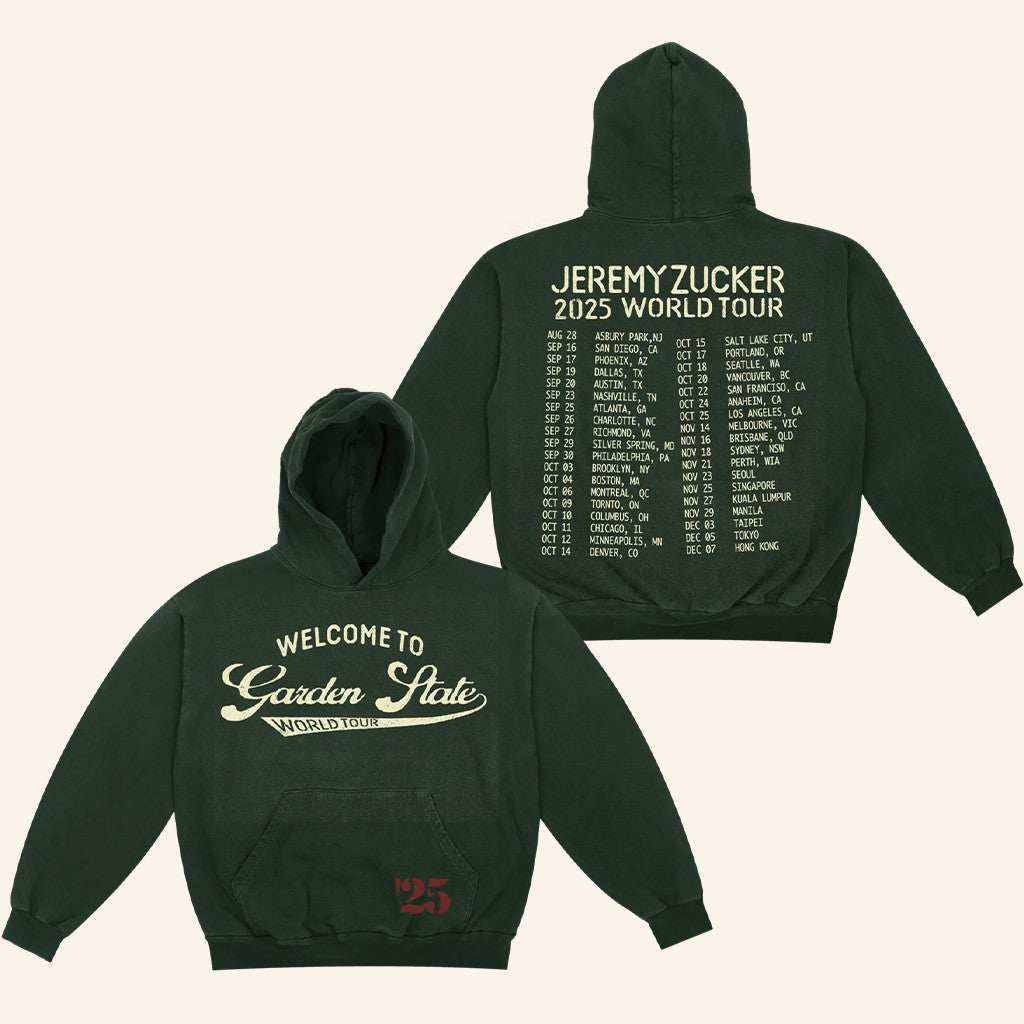Jeremy Zucker Merch Garden State Tour Hoodie Best Gifts For Music Lovers - Thriftgiftshop