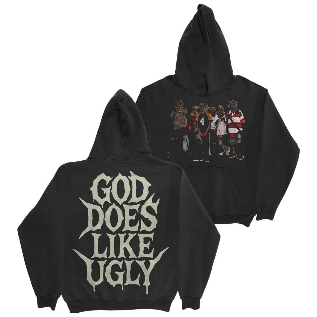 JID Merch Masks Hoodie God Does Like Ugly Hoodie Gifts For Music Fans - Thriftgiftshop