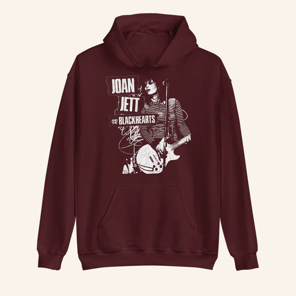 Joan Jett Merch Joan Jett Scribble Hoodie Music Lover Gift Ideas For Him - Thriftgiftshop