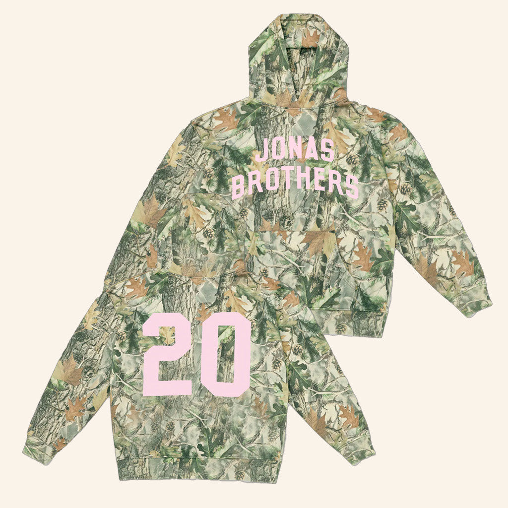 Jonas Brothers Merch Camo Pink Hoodie Christmas Gifts For Pop Fans - Thriftgiftshop