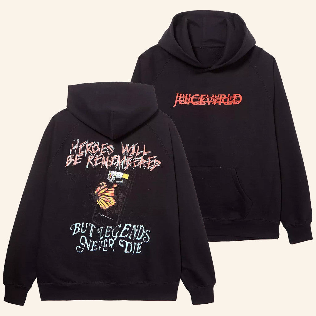 Juice WRLD Merch Legends Never Die Hoodie Gifts For Rap Music Lovers - Thriftgiftshop