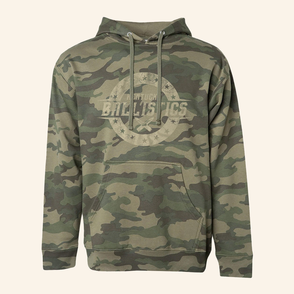 Kentucky Ballistics Merch KB Camo Logo Hoodie Gift Ideas For Dudes - Thriftgiftshop