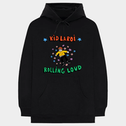 Kid LAROI Merch Kid LAROI X Rolling Loud Stream Black Hoodie Gifts Ideas For Friends - Thriftgiftshop