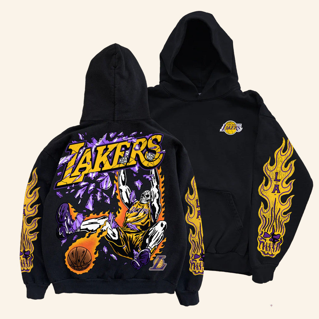 LA Basketball Merch LA Basketball X Warren Lotas Slam Dunk Hoodie Gifts For Brother - Thriftgiftshop