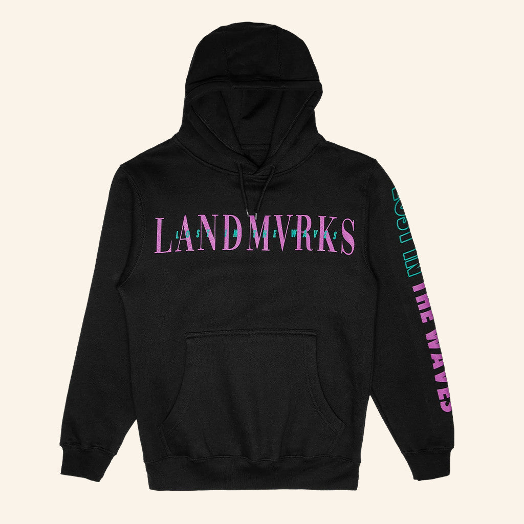 Landmvrks Merch Lost In The Waves Black Hoodie Gifts For Music Lovers - Thriftgiftshop