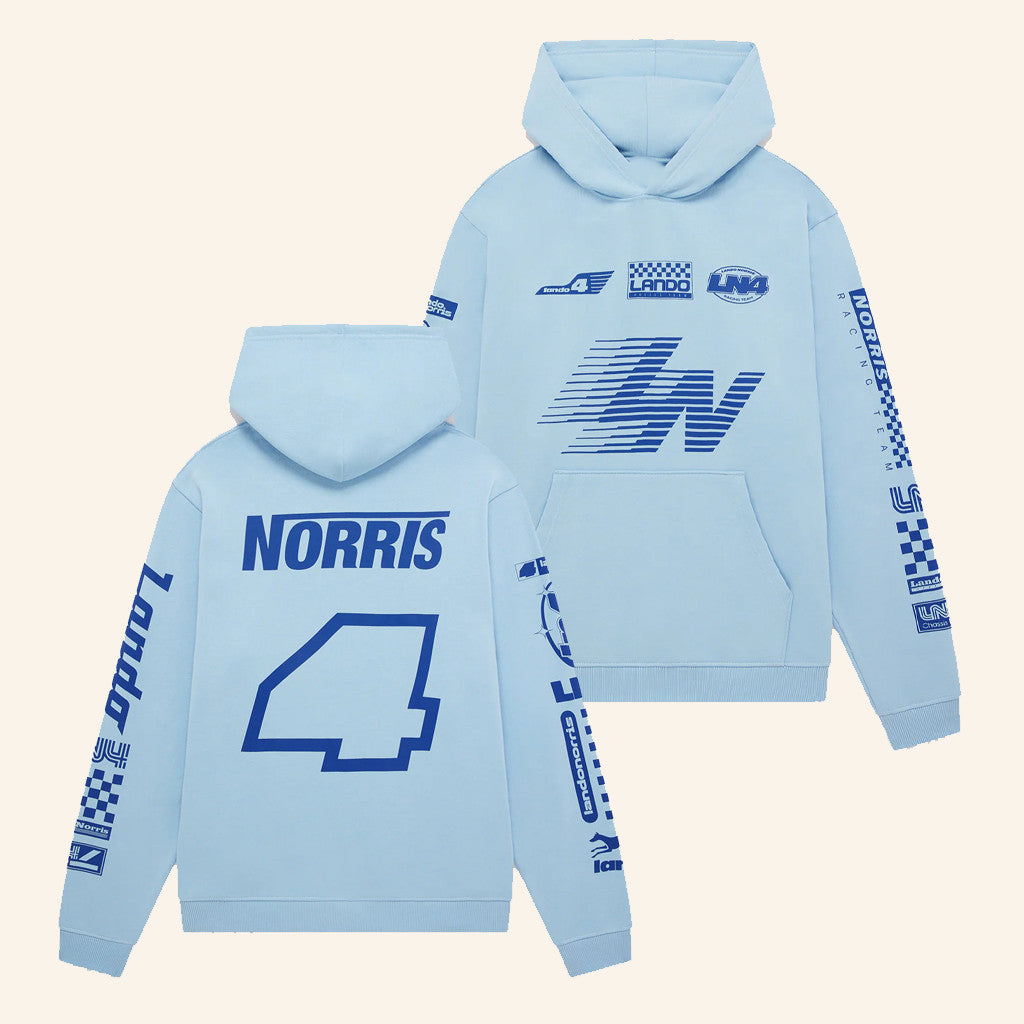 Lando Norris Merch Racer Hoodie Blue Christmas Gifts For Racing Lovers - Thriftgiftshop