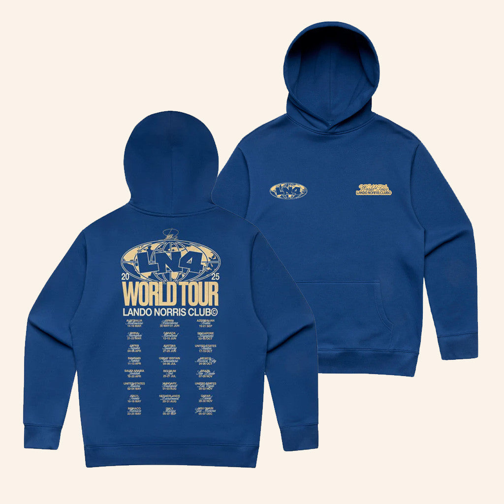 Lando Norris Merch World Tour Hoodie Christmas Gifts For Racing Lovers - Thriftgiftshop