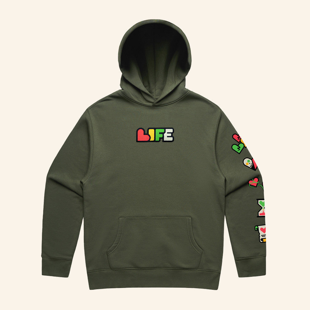 Life Series Merch Military Green Life Series Hoodie Best Gifts For Friends - Thriftgiftshop