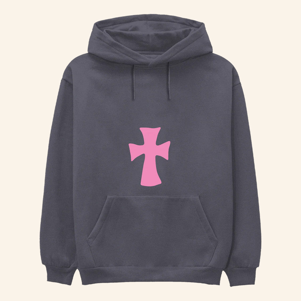 Lil Uzi Vert Merch LUV Pink Cross Hoodie Birthday Ideas For Besties - Thriftgiftshop