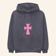 Lil Uzi Vert Merch LUV Pink Cross Hoodie Birthday Ideas For Besties - Thriftgiftshop