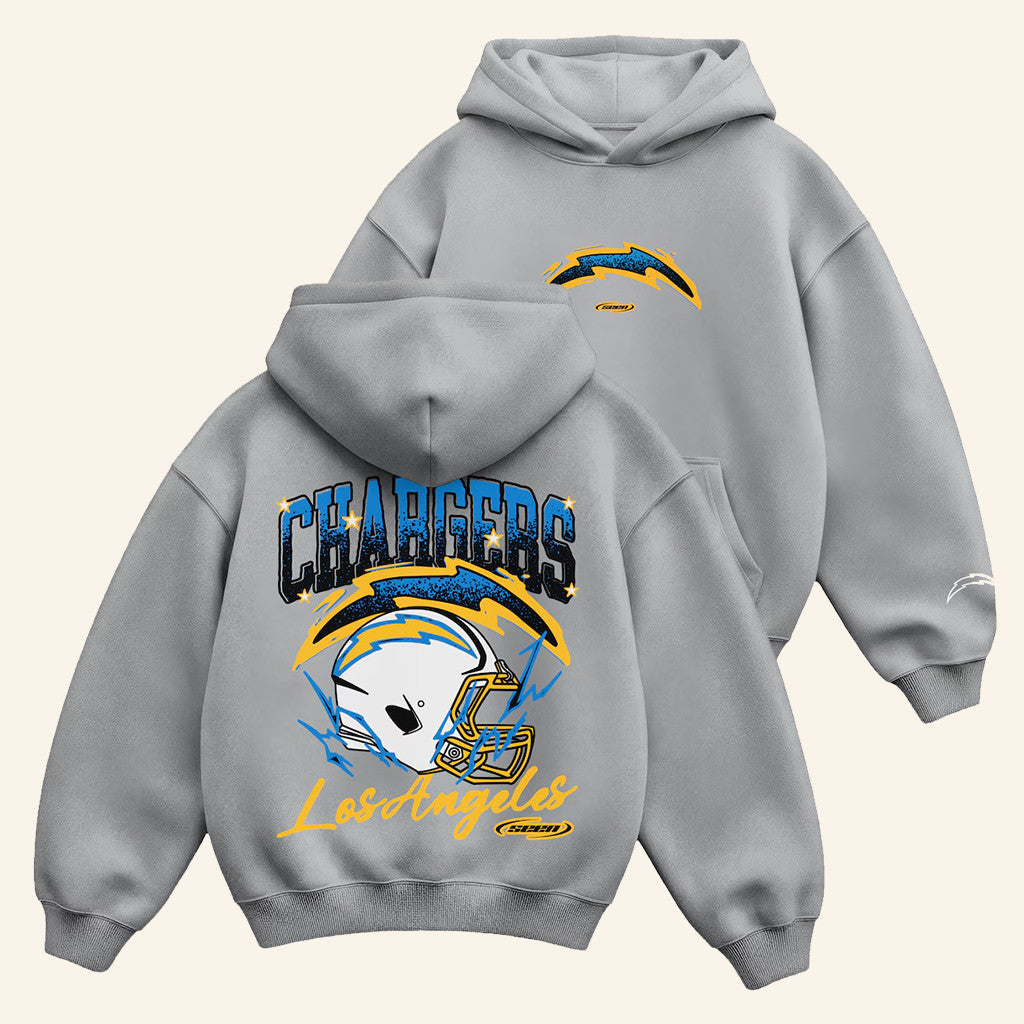 Los Angeles Football Merch Seen X LA Football Voltage Vintage Hoodie Best Football Gifts - Thriftgiftshop