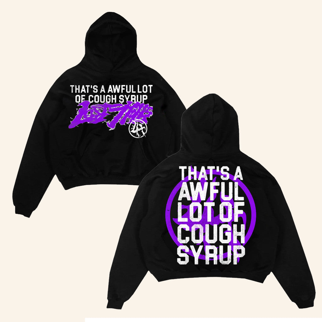 Lost Hills X Alocs That's A Awful Lot Of Cough Syrup Hoodie Cream SB Merch Gifts For Him - Thriftgiftshop