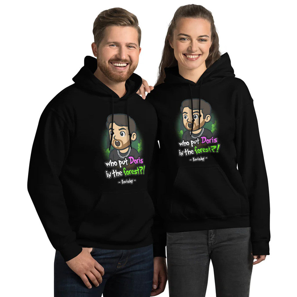 Louisayy Merch Who Put Doris In The Forest Hoodie Black Gifts For Girlfriend - Thriftgiftshop