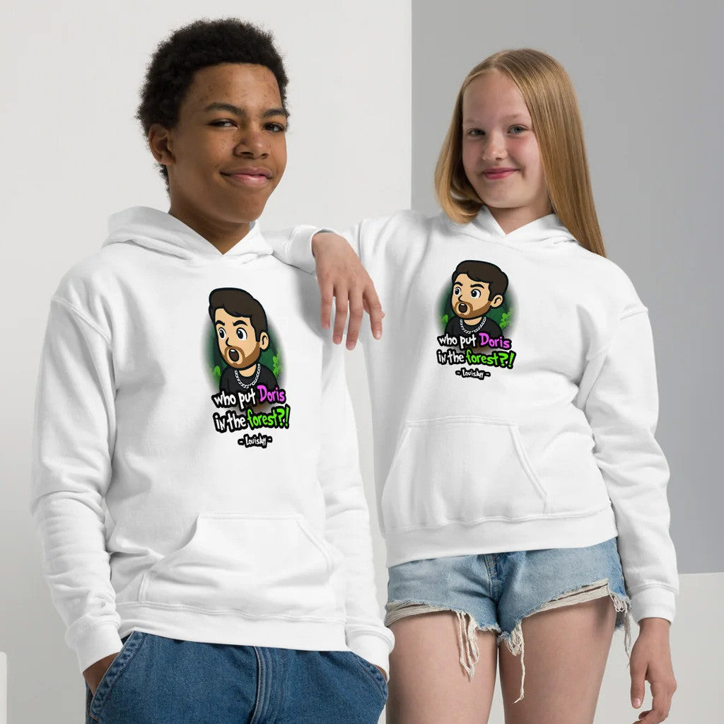Louisayy Merch Who Put Doris In The Forest Hoodie White Gifts For Him - Thriftgiftshop
