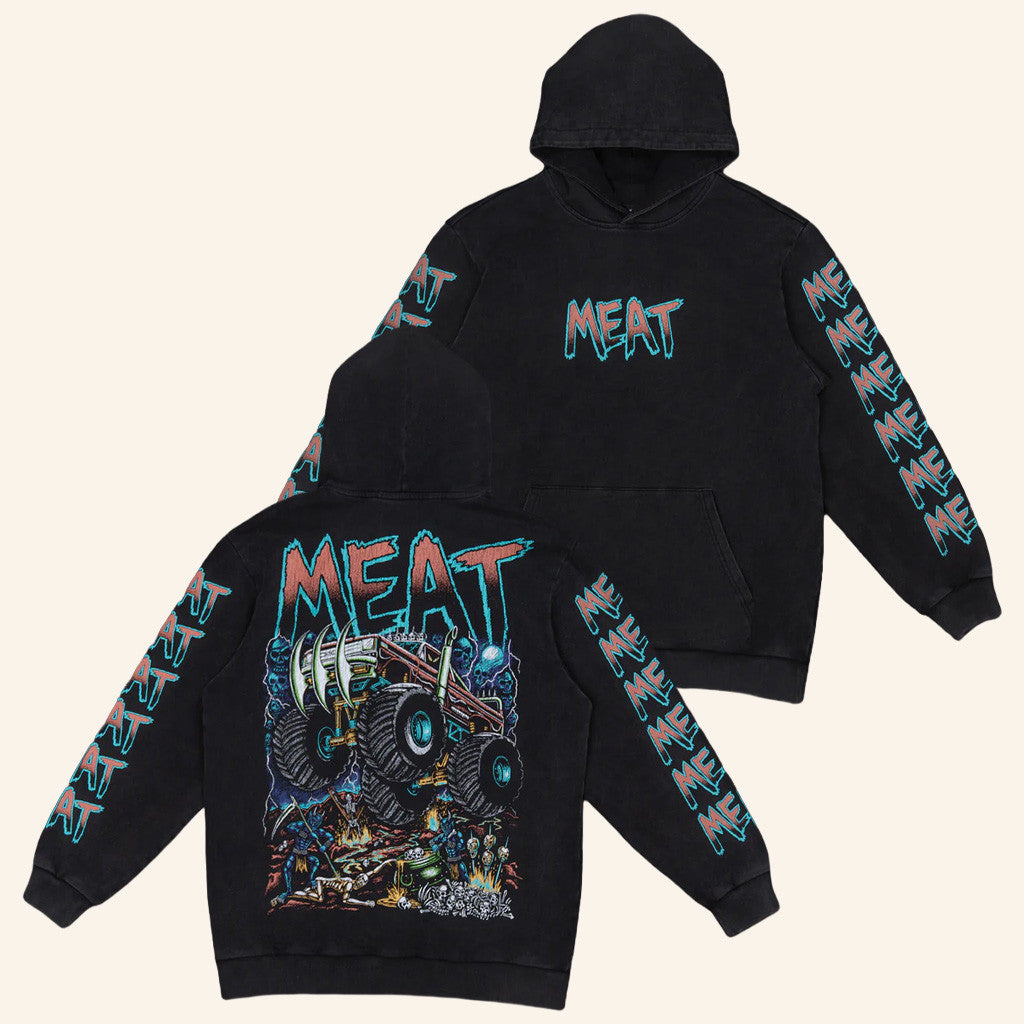 MeatCanyon Merch Monster Truck Meat Hoodie Christmas Gifts For Guys - Thriftgiftshop