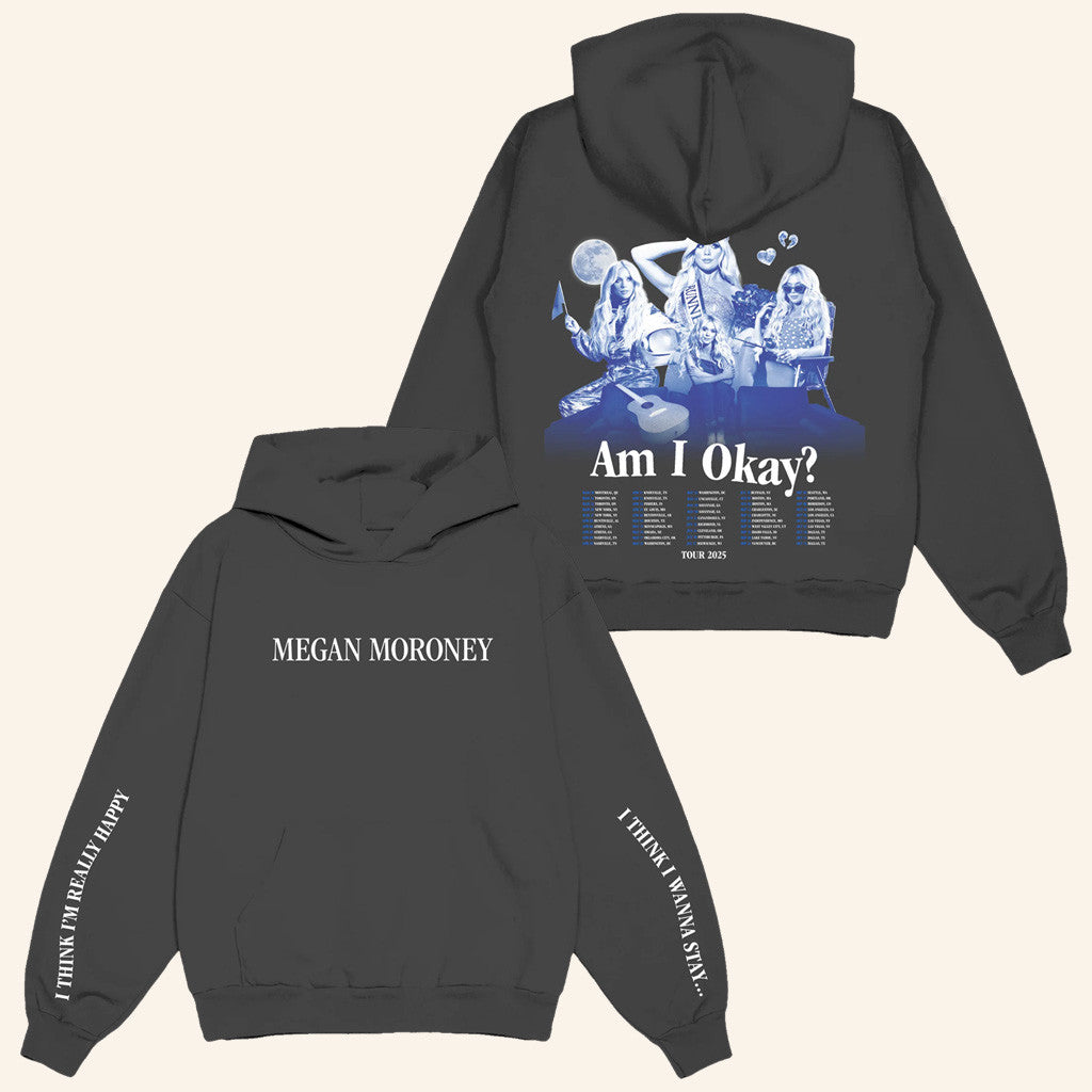 Megan Moroney Merch Am I Okay Tour Hoodie Megan Moroney Hoodie Gifts For Sister - Thriftgiftshop