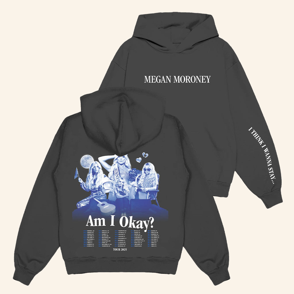 Megan Moroney Merch Am I Okay Tour Hoodie Presents For Music Lovers - Thriftgiftshop