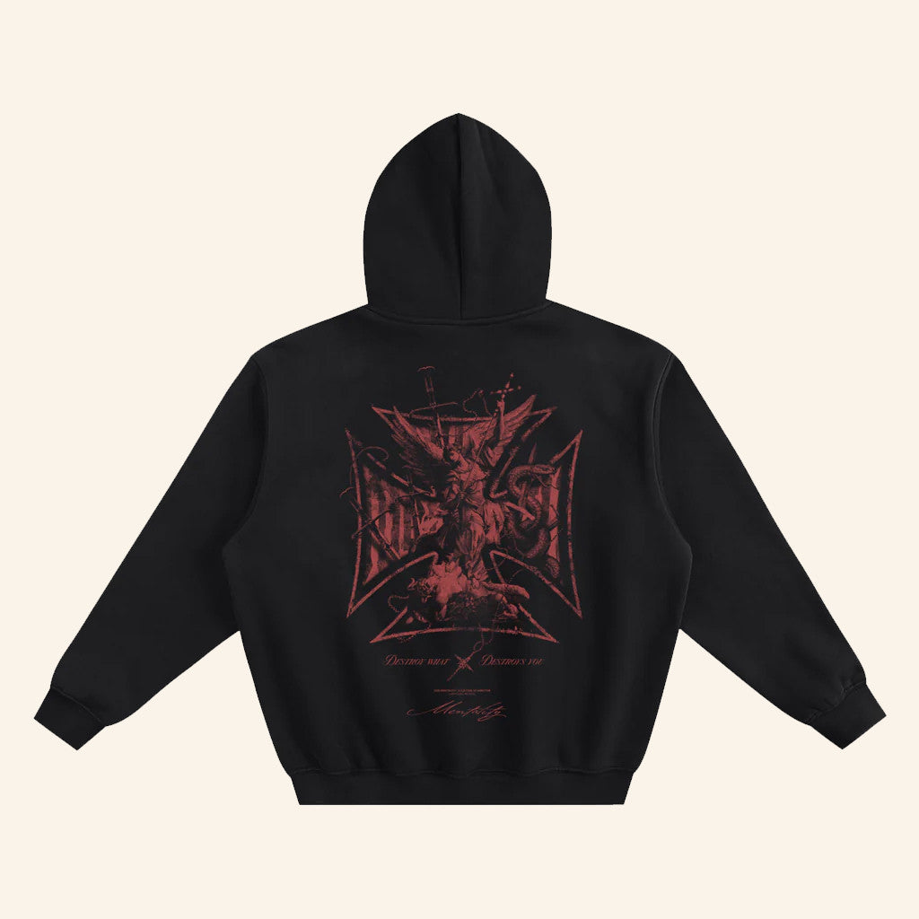 Mentality Merch Destroy Training Hoodie Birthday Gift Ideas For Husband - Thriftgiftshop