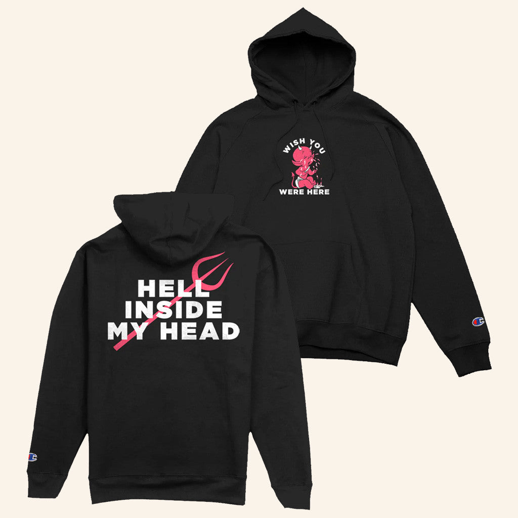 Merch Connection Hoodie Wish You Were Here Hot Stuff Champion Hoodie Gifts For Her - Thriftgiftshop