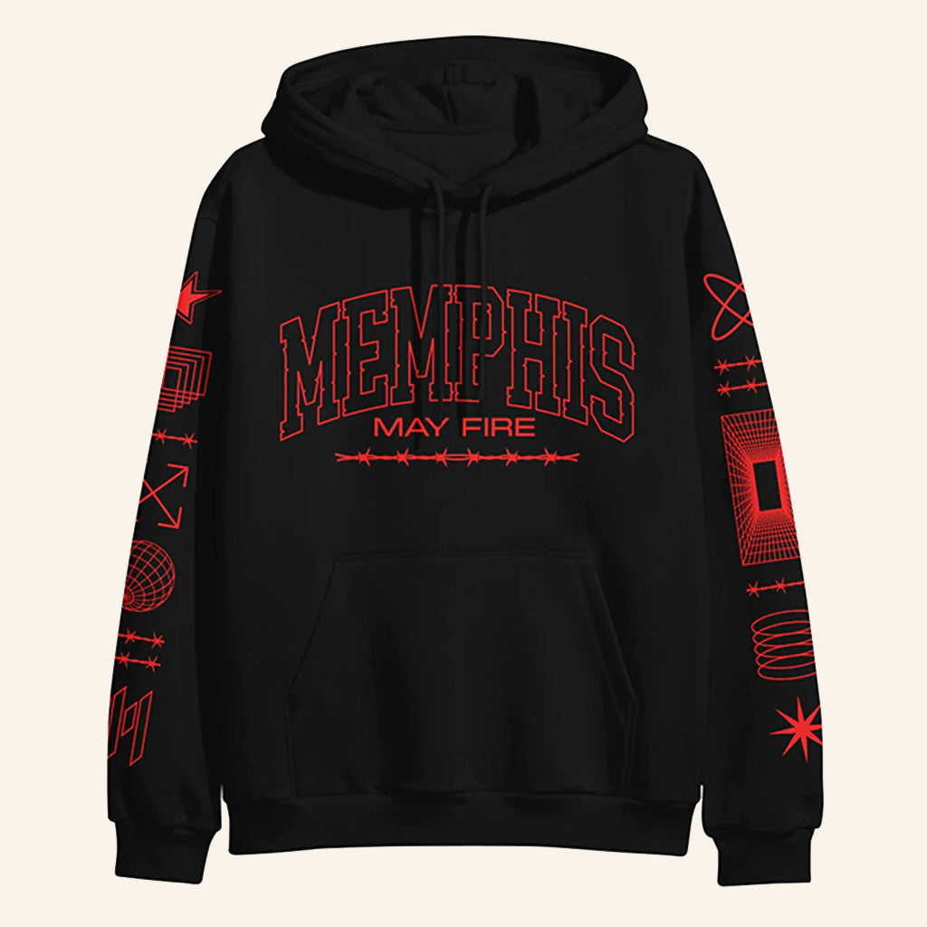 Merchnow Merch Memphis May Fire Barbed Hoodie Birthday Presents For Boyfriend - Thriftgiftshop