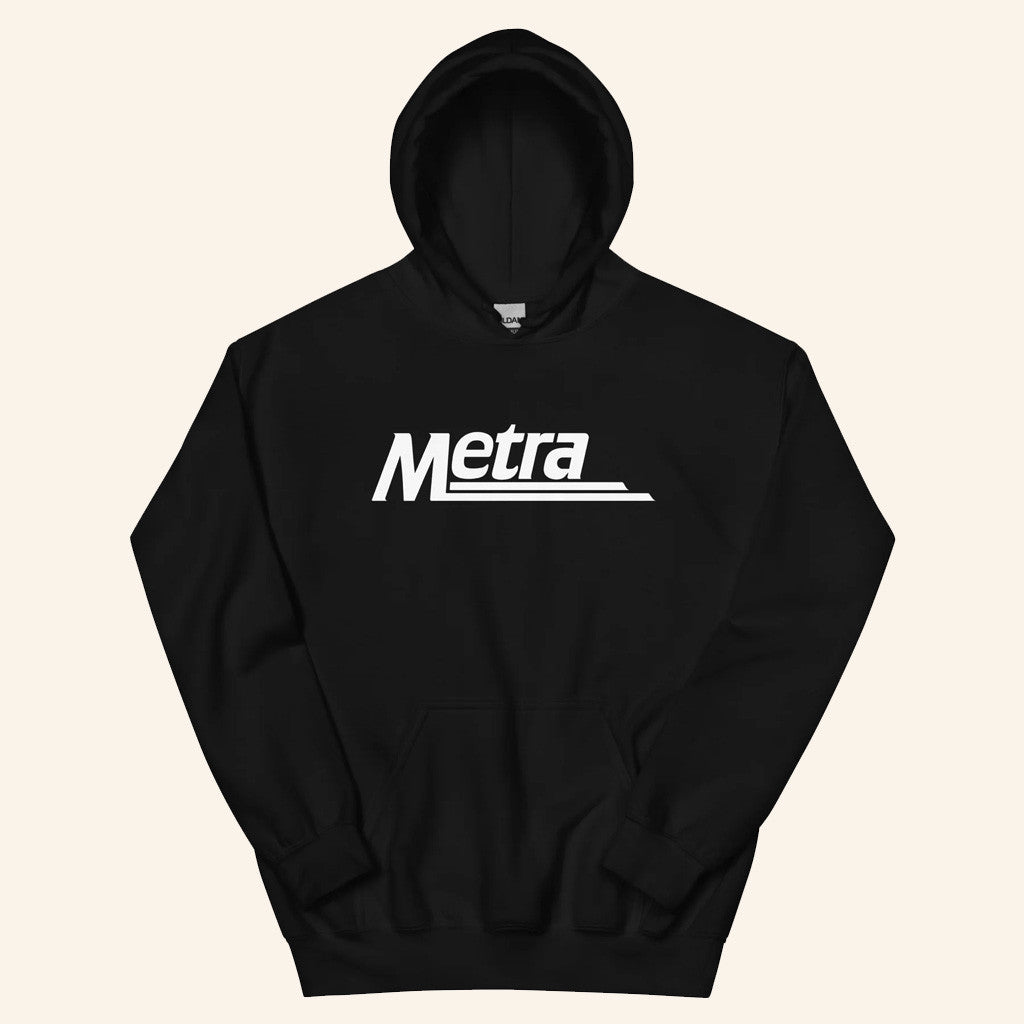 Metra Merch Metra Logo Black Hoodie Birthday Presents For Dad - Thriftgiftshop