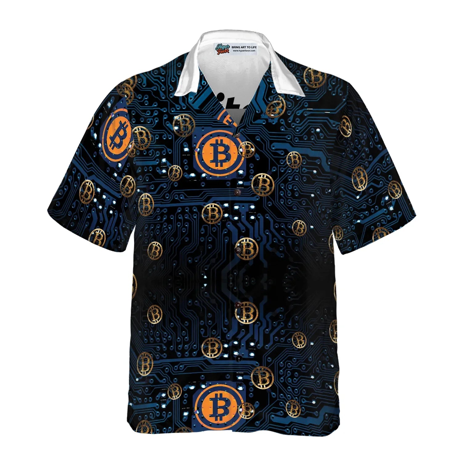 Bitcoin Logo Hawaiian Shirt, Bitcoin Aloha Shirt For Men - Perfect Gift For Bitcoin Lovers, Family, Friends, Husband, Boyfriend