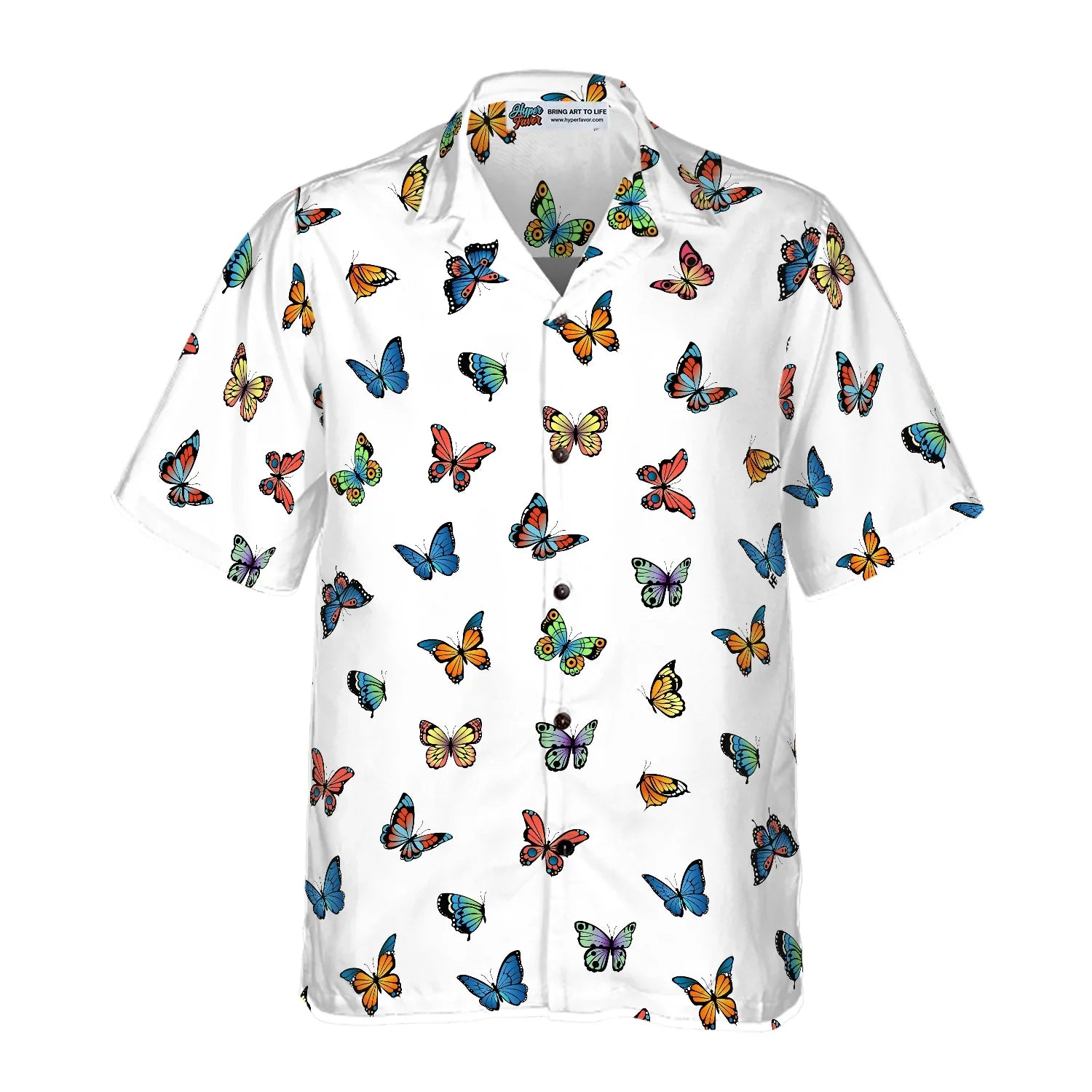Beautiful Butterflies Hawaiian Shirt, Colorful Butterfly Aloha Shirt For Men And Women, Perfect Gift For Butterfly Lovers, Friends, Husband, Boyfriend, Family