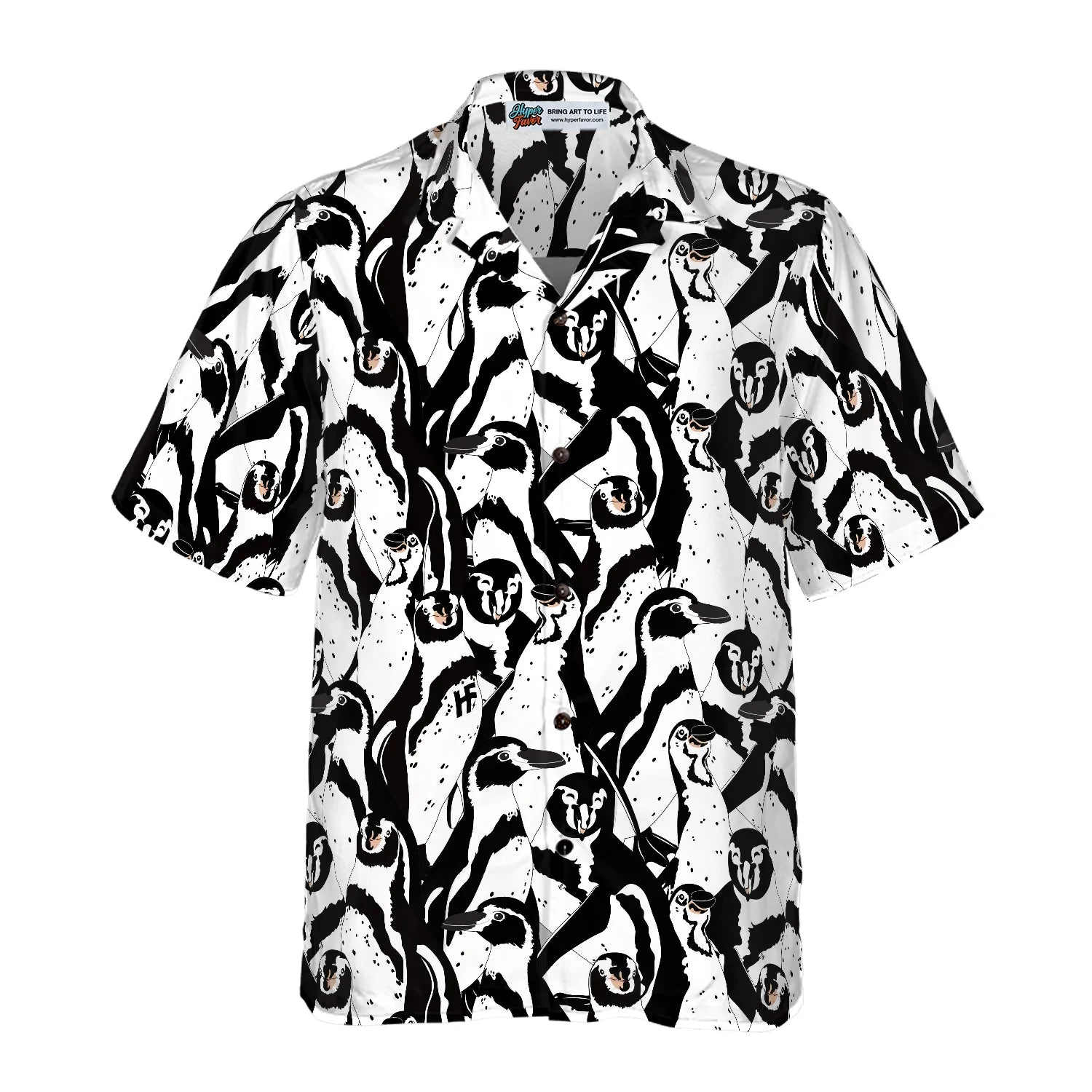 Black And White Penguin Hawaiian Shirt, Hawaiian Shirt For Men, Best Gift For Husband, Boyfriend, Friends, Family